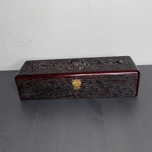 Antique Vintage Victorian AUSTRIAN Court Box Carved Jewelry Glove Collar Box